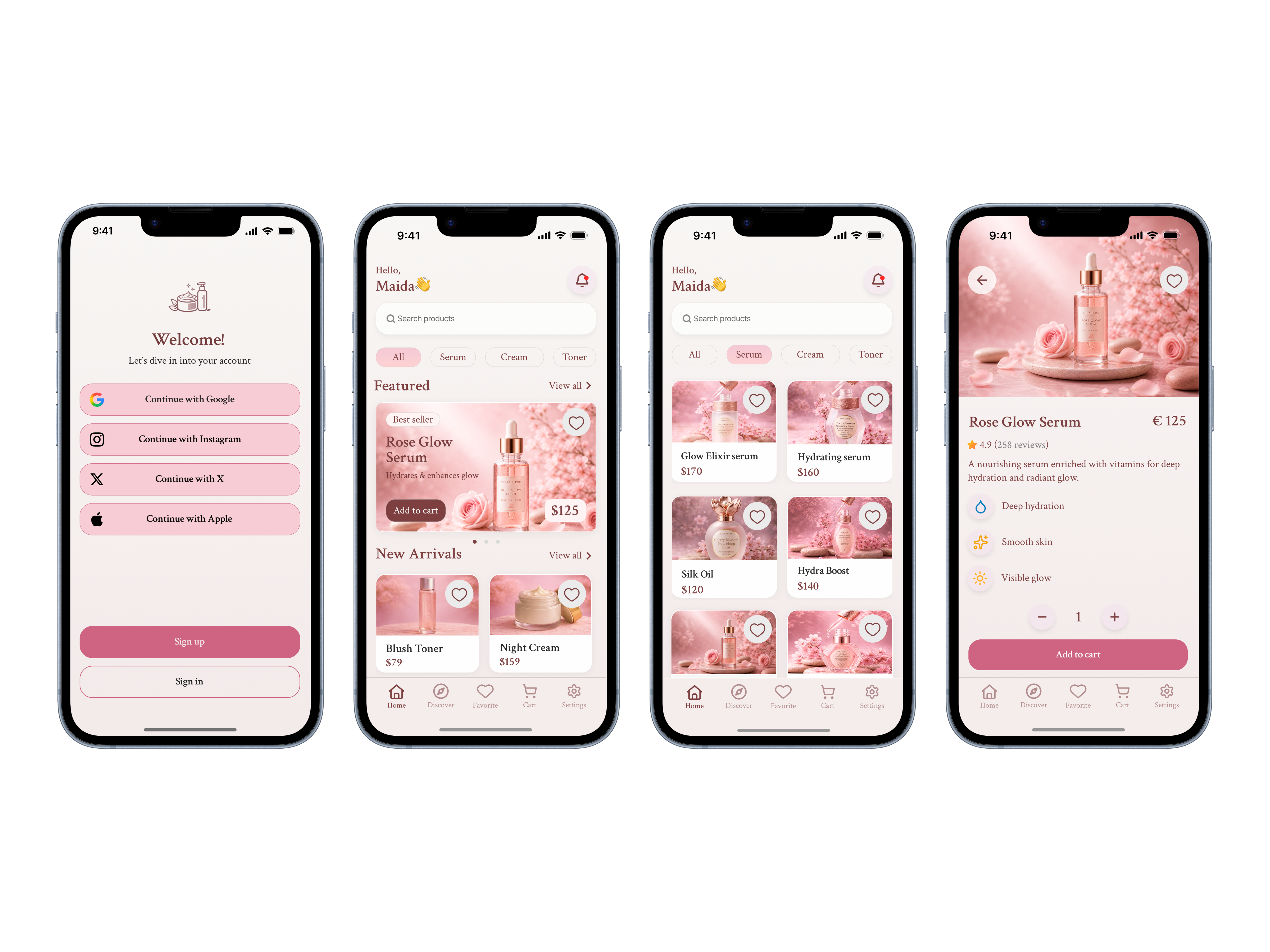 Skincare E-commerce app design